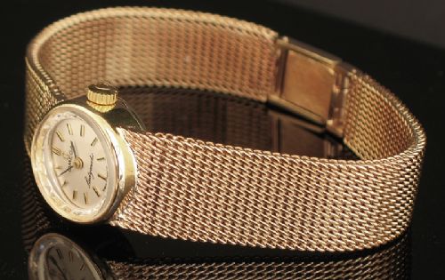 fig 5. BEAUTIFUL SOLID 9CT GOLD OMEGA LADYMATIC LADIES COCKTAIL WATCH