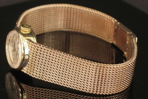 fig 6. BEAUTIFUL SOLID 9CT GOLD OMEGA LADYMATIC LADIES COCKTAIL WATCH