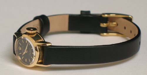 fig 7. EXQUISITE SOLID 18CT GOLD ROLEX ORCHID LADIES COCKTAIL WATCH