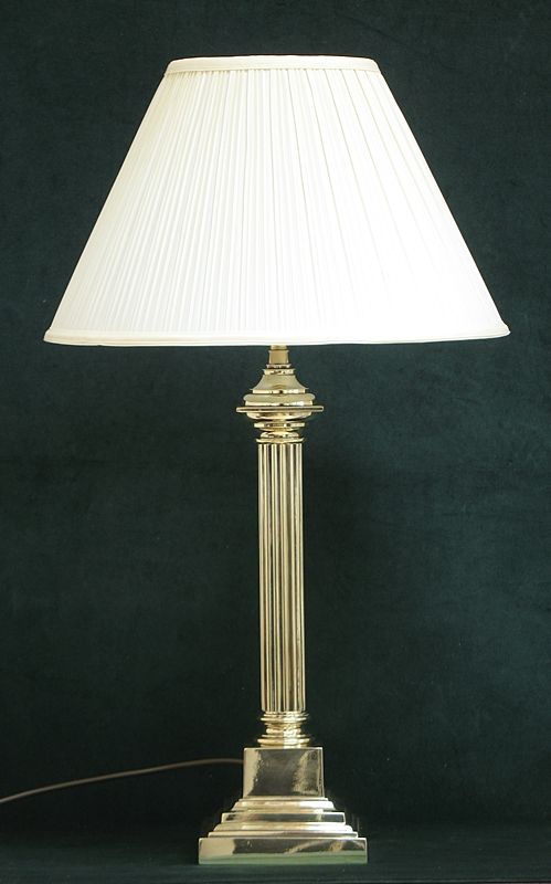 Beautiful Edwardian Solid Brass Desk or Table Lamp by Messenger C1910