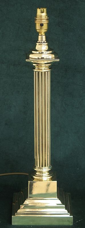 fig 1. BEAUTIFUL EDWARDIAN SOLID BRASS DESK OR TABLE LAMP BY MESSENGER C1910