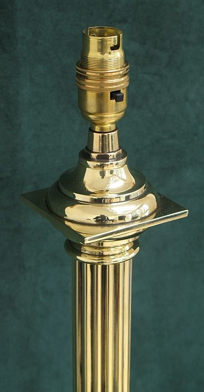 fig 2. BEAUTIFUL EDWARDIAN SOLID BRASS DESK OR TABLE LAMP BY MESSENGER C1910