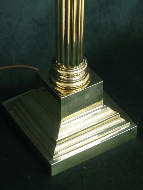 fig 3. BEAUTIFUL EDWARDIAN SOLID BRASS DESK OR TABLE LAMP BY MESSENGER C1910
