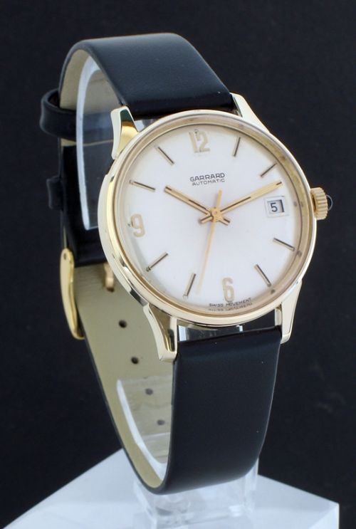 fig 1. STUNNING SOLID 9CT GOLD AUTOMATIC MENS WATCH BY GARRARD