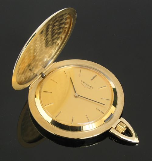 Stunning Mint Condition Longines Full Hunter Solid 9ct Gold Pocket Watch with Original Box