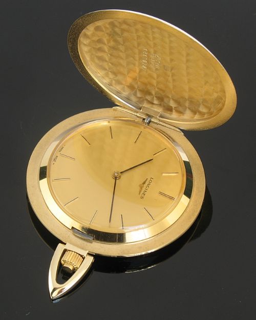 fig 1. STUNNING MINT CONDITION LONGINES FULL HUNTER SOLID 9CT GOLD POCKET WATCH WITH ORIGINAL BOX
