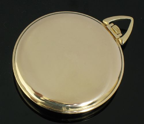 fig 3. SOLID 14CT GOLD OMEGA MENS ART DECO POCKET WATCH C1944