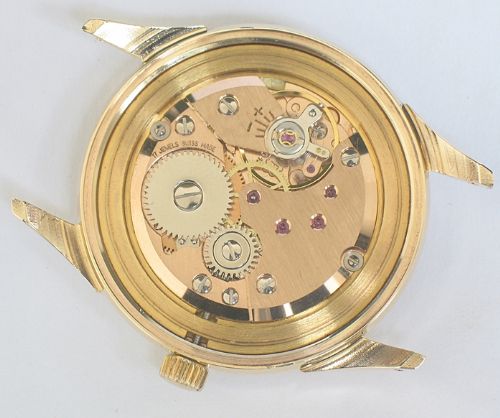 fig 3. OUTSTANDING SOLID 9CT GOLD MENS WATCH BY GARRARD THE CROWN JEWELERS