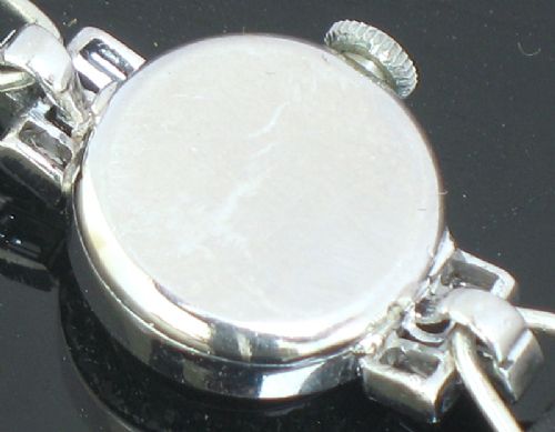 fig 6. GORGEOUS PLATINUM AND DIAMOND LADIES COCKTAIL WATCH BY MOVADO C1950