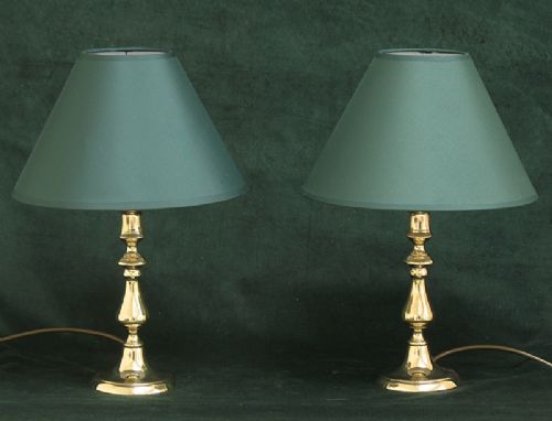 Beautiful Paid of Victorian Solid Brass Desk or Table Lamps C1850