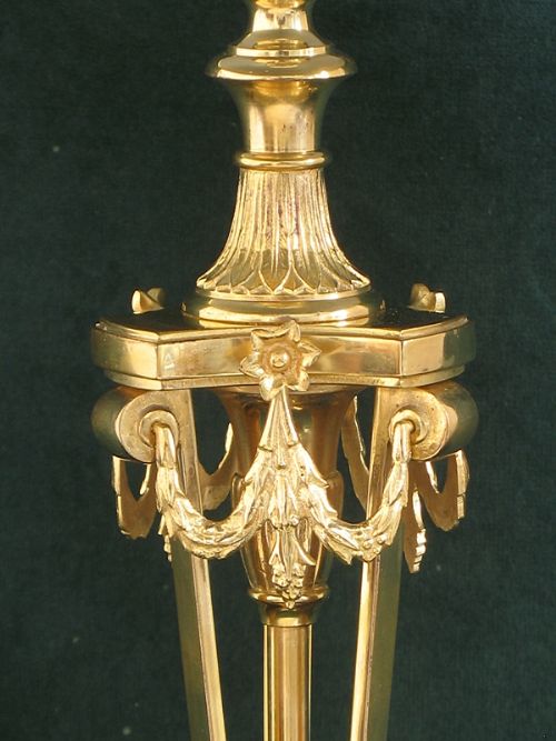 fig 3. BEAUTIFUL ORMOLU GILT BRASS TABLE LAMP BY MESSENGER C1912-13