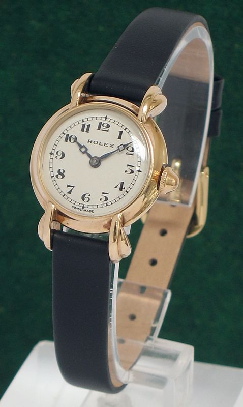 Beautiful Solid 9ct Rose Gold Rolex Prima Ladies Art Deco Cocktail Watch C1930
