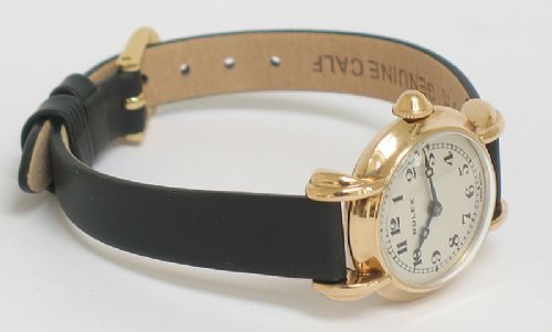 fig 7. BEAUTIFUL SOLID 9CT ROSE GOLD ROLEX PRIMA LADIES ART DECO COCKTAIL WATCH C1930