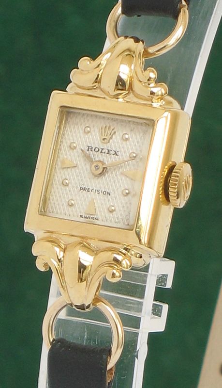 fig 2. BEAUTIFUL SOLID 18CT GOLD ROLEX PRECISION LADIES COCKTAIL WATCH C1950