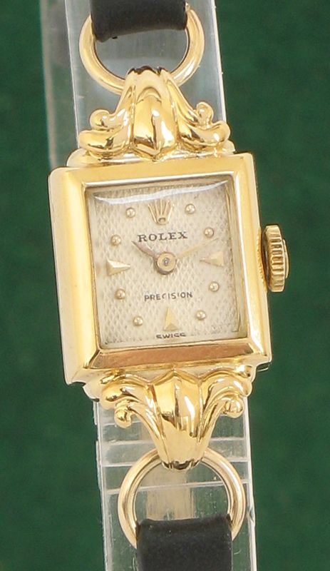 fig 3. BEAUTIFUL SOLID 18CT GOLD ROLEX PRECISION LADIES COCKTAIL WATCH C1950