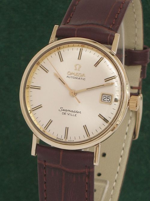 fig 2. OUTSTANDING SOLID 14CT GOLD OMEGA SEAMASTER DEVILLE AUTOMATIC MENS WATCH