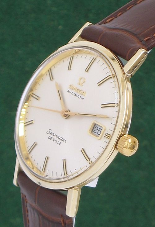 fig 3. OUTSTANDING SOLID 14CT GOLD OMEGA SEAMASTER DEVILLE AUTOMATIC MENS WATCH