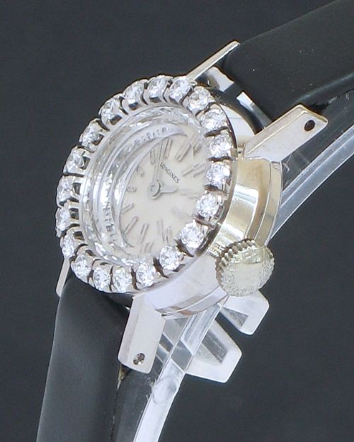 fig 2. EXQUISITE SOLID 18CT GOLD AND DIAMOND LONGINES LADIES COCKTAIL WATCH