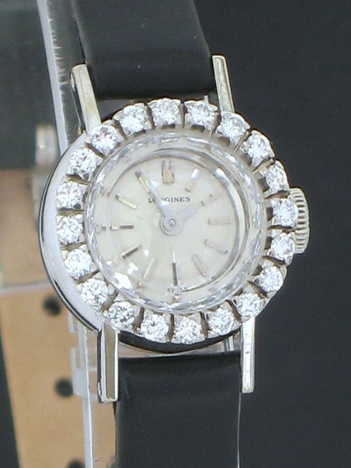 fig 4. EXQUISITE SOLID 18CT GOLD AND DIAMOND LONGINES LADIES COCKTAIL WATCH