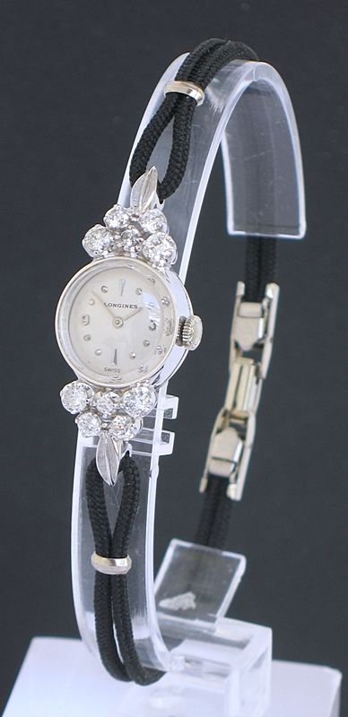 Beautiful Solid 14ct White Gold and Diamonds Longines Ladies Cocktail Watch