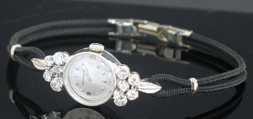 fig 5. BEAUTIFUL SOLID 14CT WHITE GOLD AND DIAMONDS LONGINES LADIES COCKTAIL WATCH