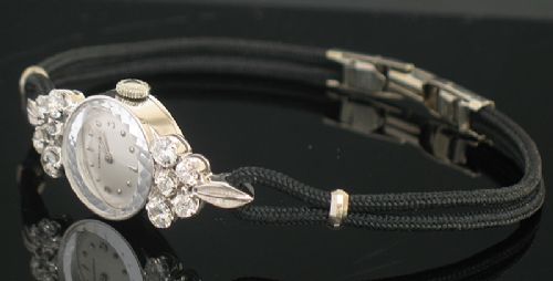 fig 6. BEAUTIFUL SOLID 14CT WHITE GOLD AND DIAMONDS LONGINES LADIES COCKTAIL WATCH