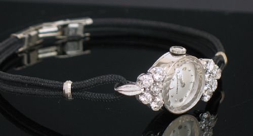 fig 7. BEAUTIFUL SOLID 14CT WHITE GOLD AND DIAMONDS LONGINES LADIES COCKTAIL WATCH