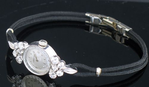 fig 9. BEAUTIFUL SOLID 14CT WHITE GOLD AND DIAMONDS LONGINES LADIES COCKTAIL WATCH