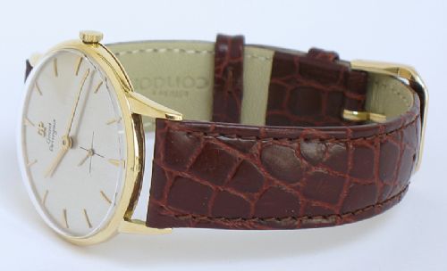 fig 7. STUNNING SOLID 18CT GOLD GIRARD PERREGAUX MENS DRESS WATCH