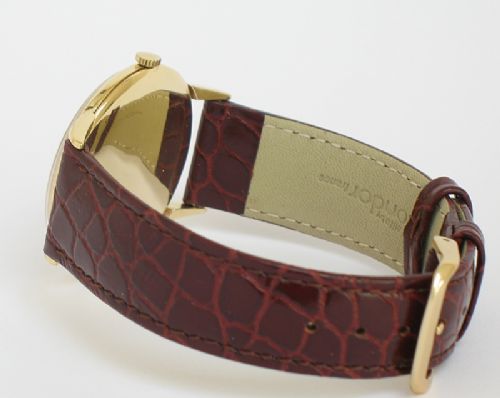 fig 8. STUNNING SOLID 18CT GOLD GIRARD PERREGAUX MENS DRESS WATCH