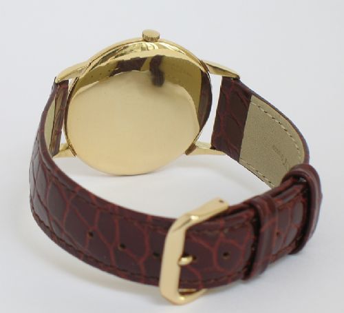 fig 9. STUNNING SOLID 18CT GOLD GIRARD PERREGAUX MENS DRESS WATCH