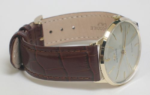 fig 4. MINT CONDITION SOLID 14CT GOLD MOVADO KINGMATIC AUTOMATIC MENS WATCH WITH BOX
