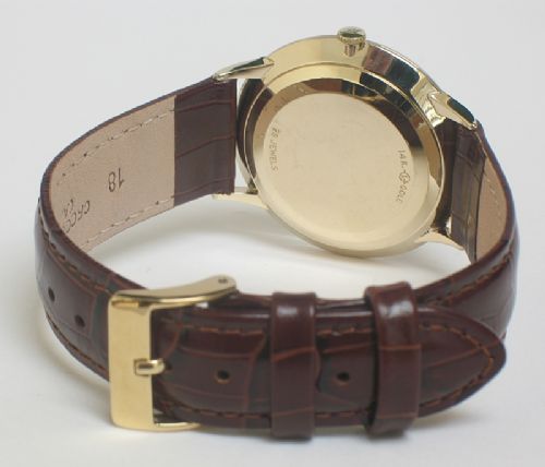 fig 5. MINT CONDITION SOLID 14CT GOLD MOVADO KINGMATIC AUTOMATIC MENS WATCH WITH BOX
