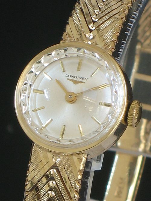 fig 1. EXQUISITE SOLID 9CT GOLD LONGINES LADIES COCKTAIL WATCH