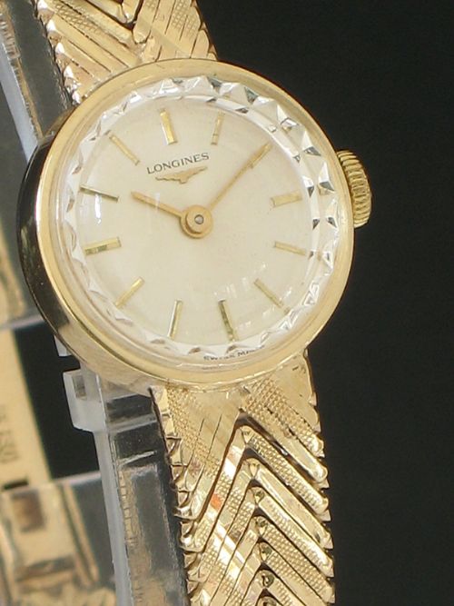 fig 4. EXQUISITE SOLID 9CT GOLD LONGINES LADIES COCKTAIL WATCH