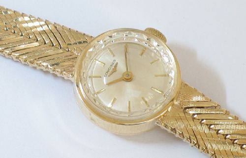 fig 7. EXQUISITE SOLID 9CT GOLD LONGINES LADIES COCKTAIL WATCH