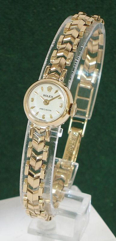Stunning Solid 9ct Rolex Precision Ladies Cocktail Watch