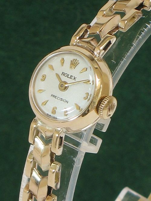 fig 3. STUNNING SOLID 9CT ROLEX PRECISION LADIES COCKTAIL WATCH