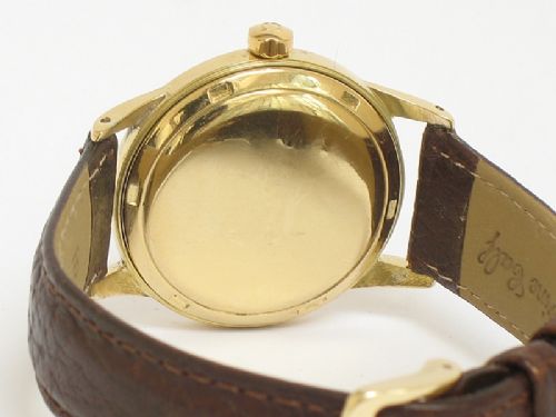 fig 7. OUTSTANDING RARE SOLID 18CT GOLD OMEGA SEAMASTER AUTOMATIC BUMPER MENS WATCH C1953-54
