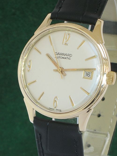 fig 2. SUPERB SOLID 9CT GOLD GARRARD AUTOMATIC MENS WATCH