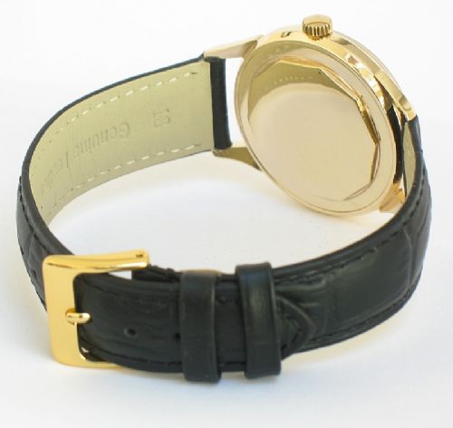 fig 5. SUPERB SOLID 9CT GOLD GARRARD AUTOMATIC MENS WATCH
