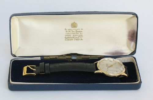 fig 7. SUPERB SOLID 9CT GOLD GARRARD AUTOMATIC MENS WATCH
