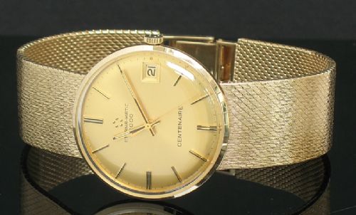 fig 7. STUNNING SOLID 9CT GOLD ETERNAMATIC CENTENAIRE AUTOMATIC WITH DATE MENS WATCH
