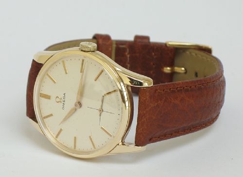 fig 4. SUPERB COMPLETELY ORIGINAL SOLID 9CT GOLD OMEGA CALIBRE 269 MENS WATCH