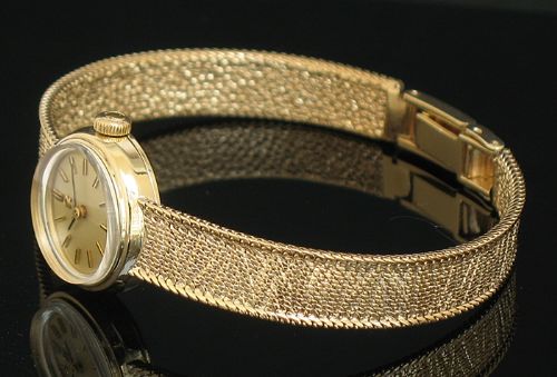fig 2. EXQUISITE SOLID 9CT GOLD OMEGA LADIES COCKTAIL WATCH