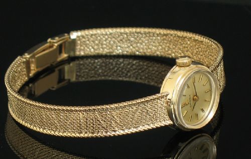 fig 6. EXQUISITE SOLID 9CT GOLD OMEGA LADIES COCKTAIL WATCH
