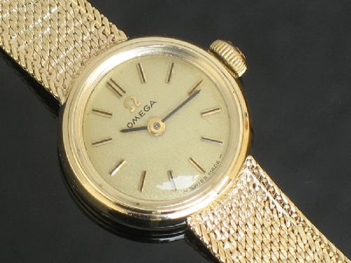 fig 9. EXQUISITE SOLID 9CT GOLD OMEGA LADIES COCKTAIL WATCH
