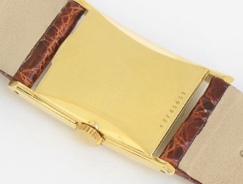 fig 7. VERY RARE SOLID 18CT GOLD GIRARD PERREGAUX MENS WATCH C1950