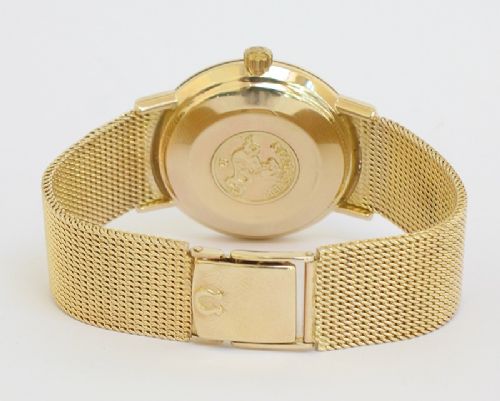 fig 6. STUNNING SOLID 9CT GOLD OMEGA SEAMASTER DEVILLE AUTOMATIC MENS WATCH