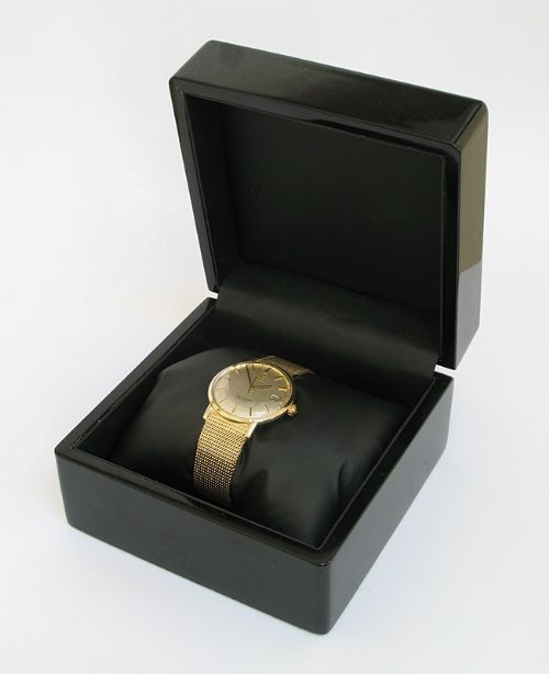fig 10. STUNNING SOLID 9CT GOLD OMEGA SEAMASTER DEVILLE AUTOMATIC MENS WATCH